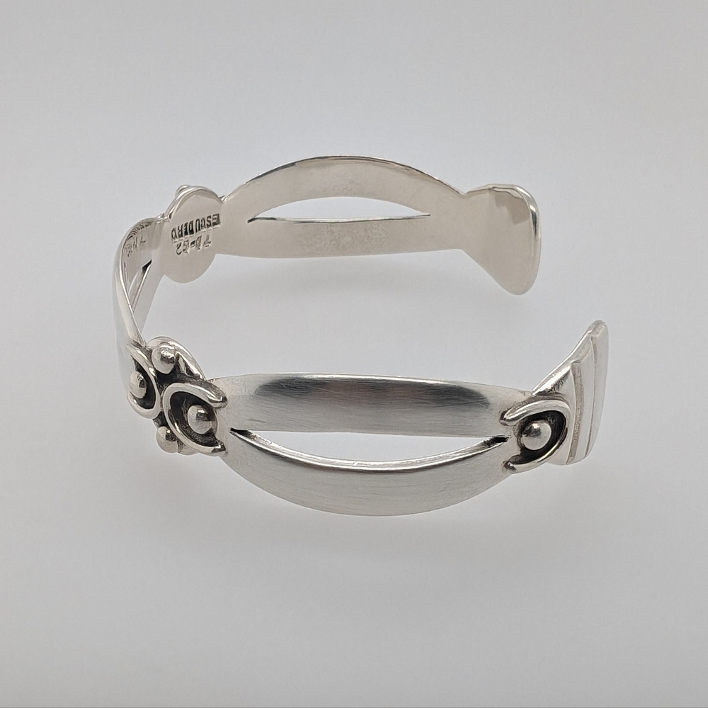 Vintage Sterling Silver Taxco Cuff - Picture 7 of 10